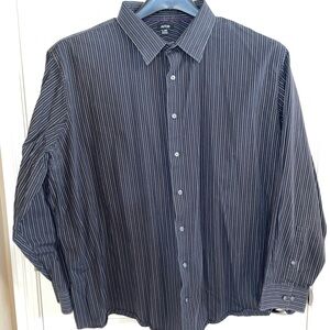 Apt. 9 Black Casual Button Down Shirt with Classic Collar